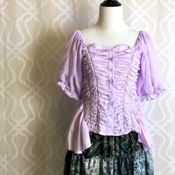 *LAST 2* Renaissance Lilac Corset Top - Picture 6 of 8